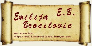 Emilija Broćilović vizit kartica